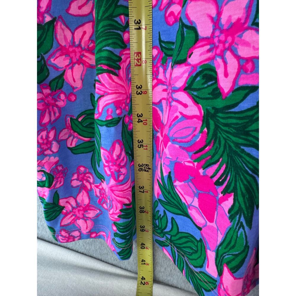 Lilly Pulitzer Women's XL NWT Tessa 3/4 Sleeve V Neck Cerise Pink Safari Sunset - Picture 11 of 13